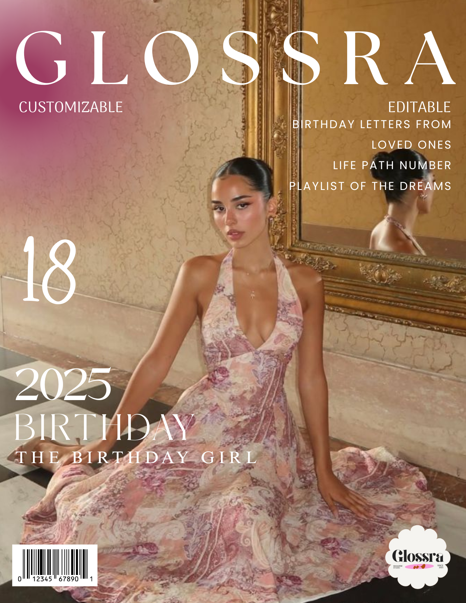 GLOSSRA Birthday Girl Magazine Template