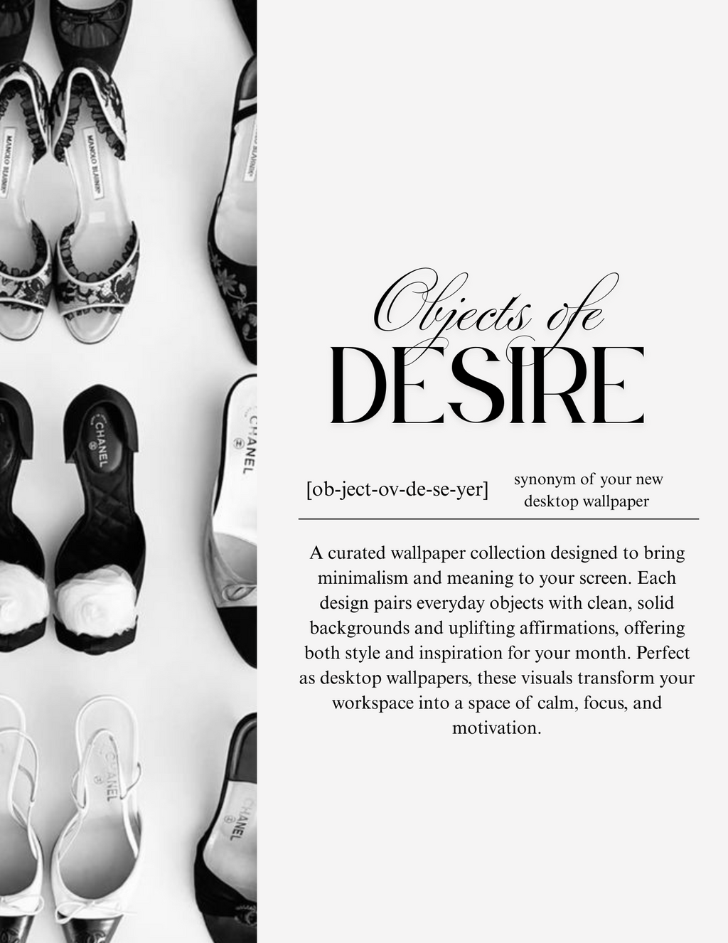 GLOSSRA Objects of Desire Desktop Wallpapers