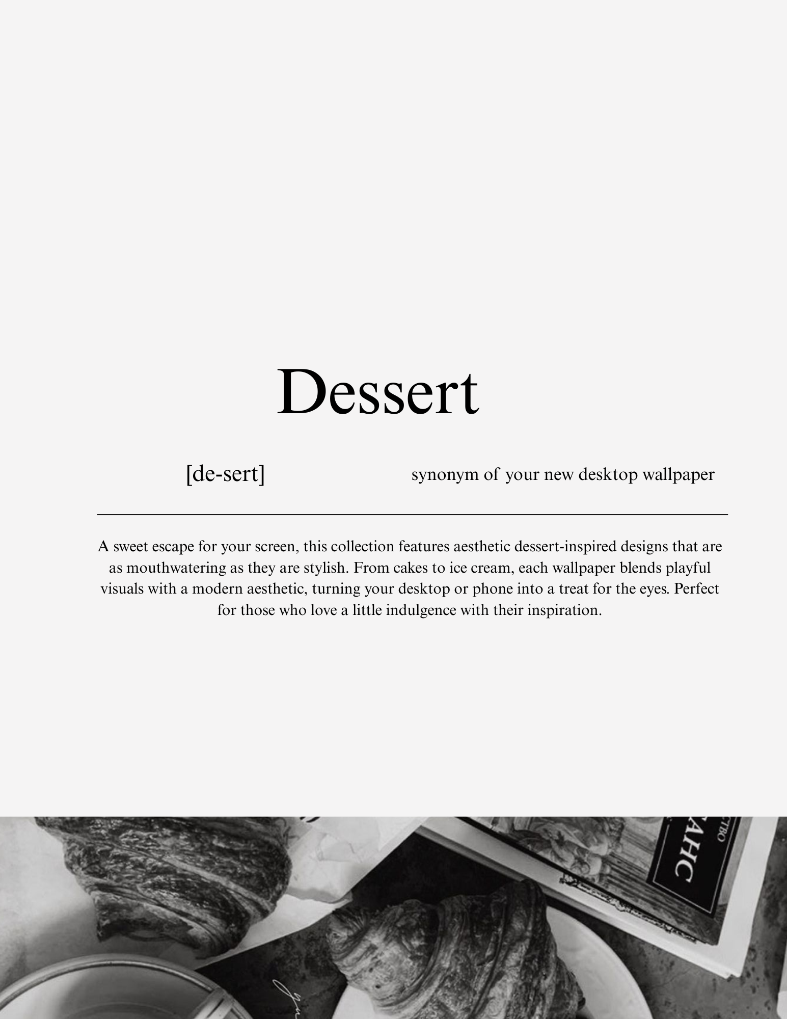 GLOSSRA Dessert Themed Wallpaper Template
