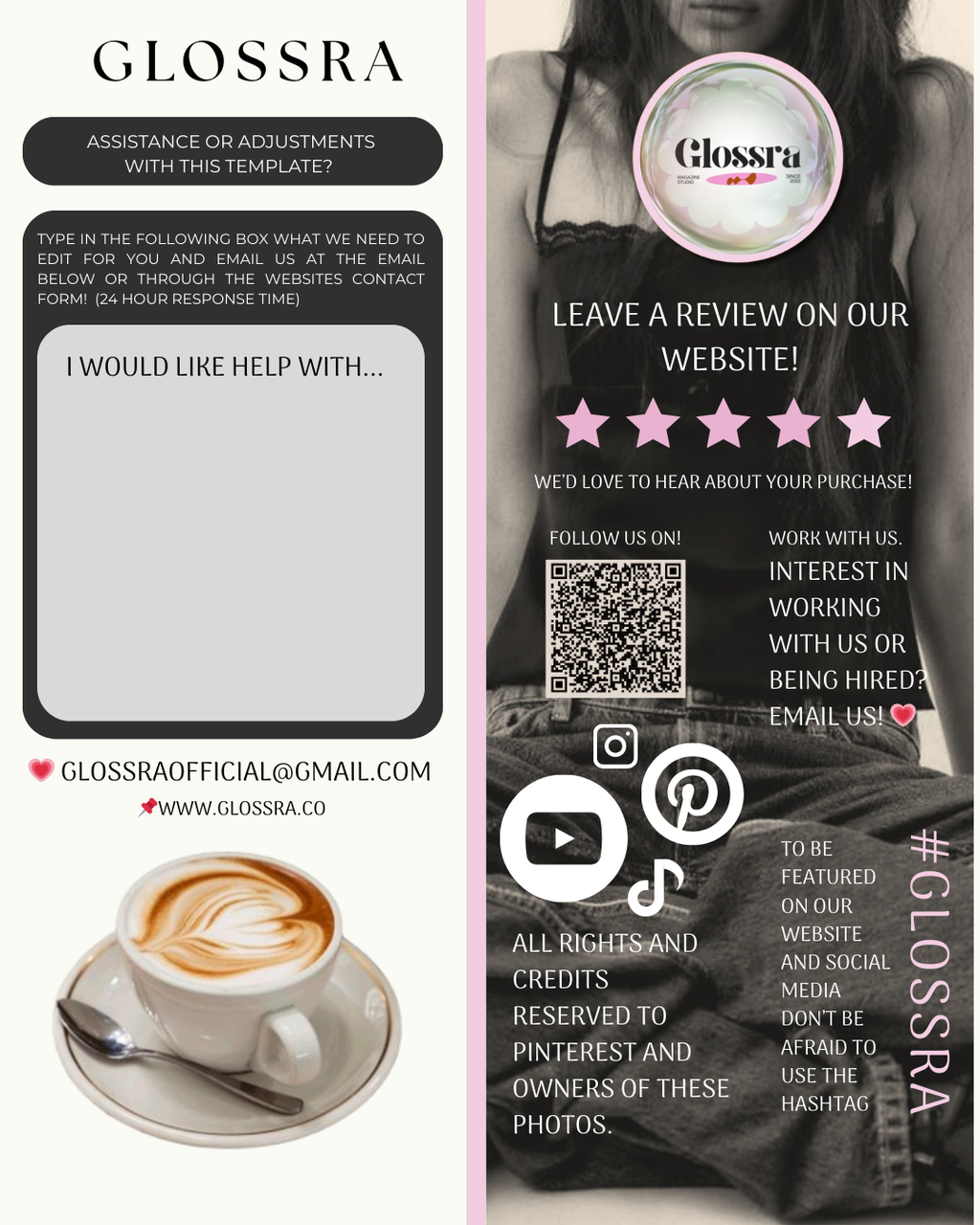 GLOSSRA Dessert Themed Wallpaper Template