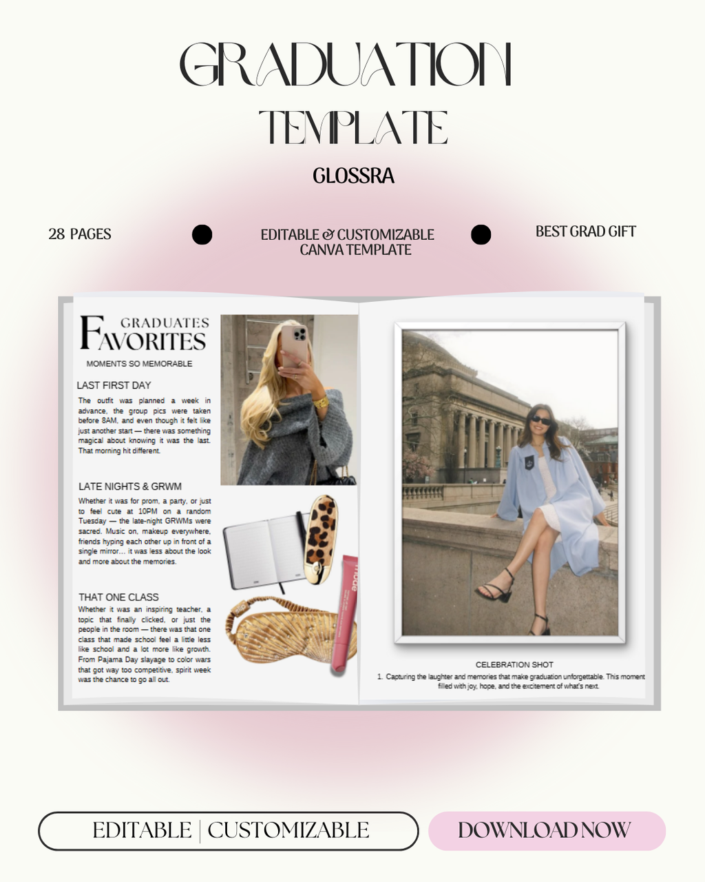 GLOSSRA Graduation Magazine Template