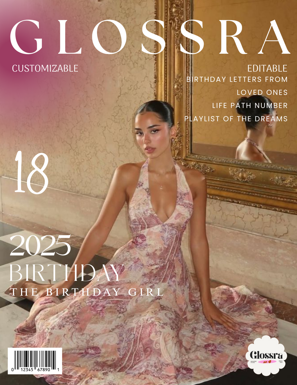 GLOSSRA Birthday Girl Magazine Template